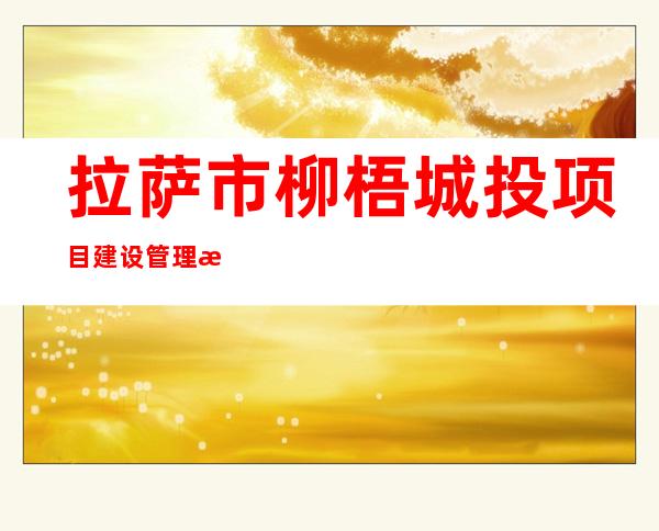 拉萨市柳梧城投项目建设管理有限公司